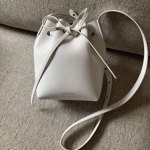Mansur Gavriel Mini bucket bag white